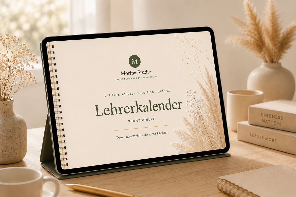 Lehrerkalender Grundschule 2026/27 – Datierte Schuljahr-Edition | GoodNotes & iPad