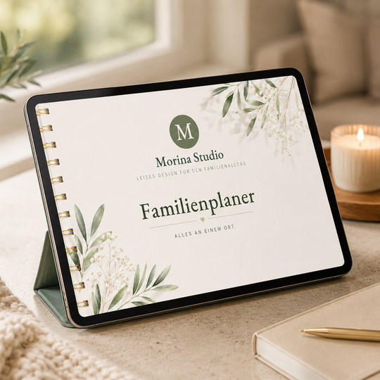 Familienplaner Cover auf iPad – Morina Studio