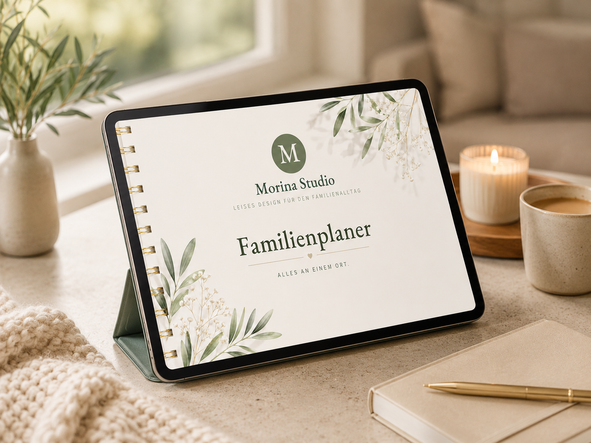 Familienplaner Cover auf iPad – Morina Studio