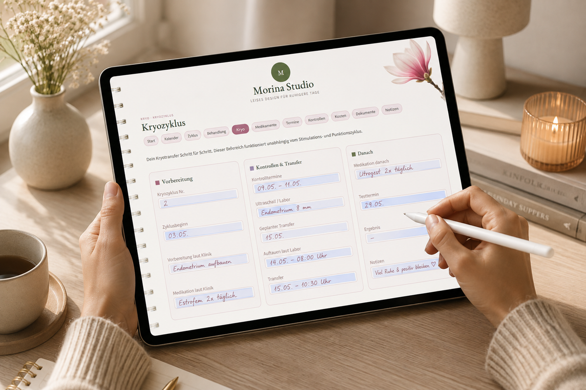 IVF & Zyklus – Kryozyklus auf dem iPad
