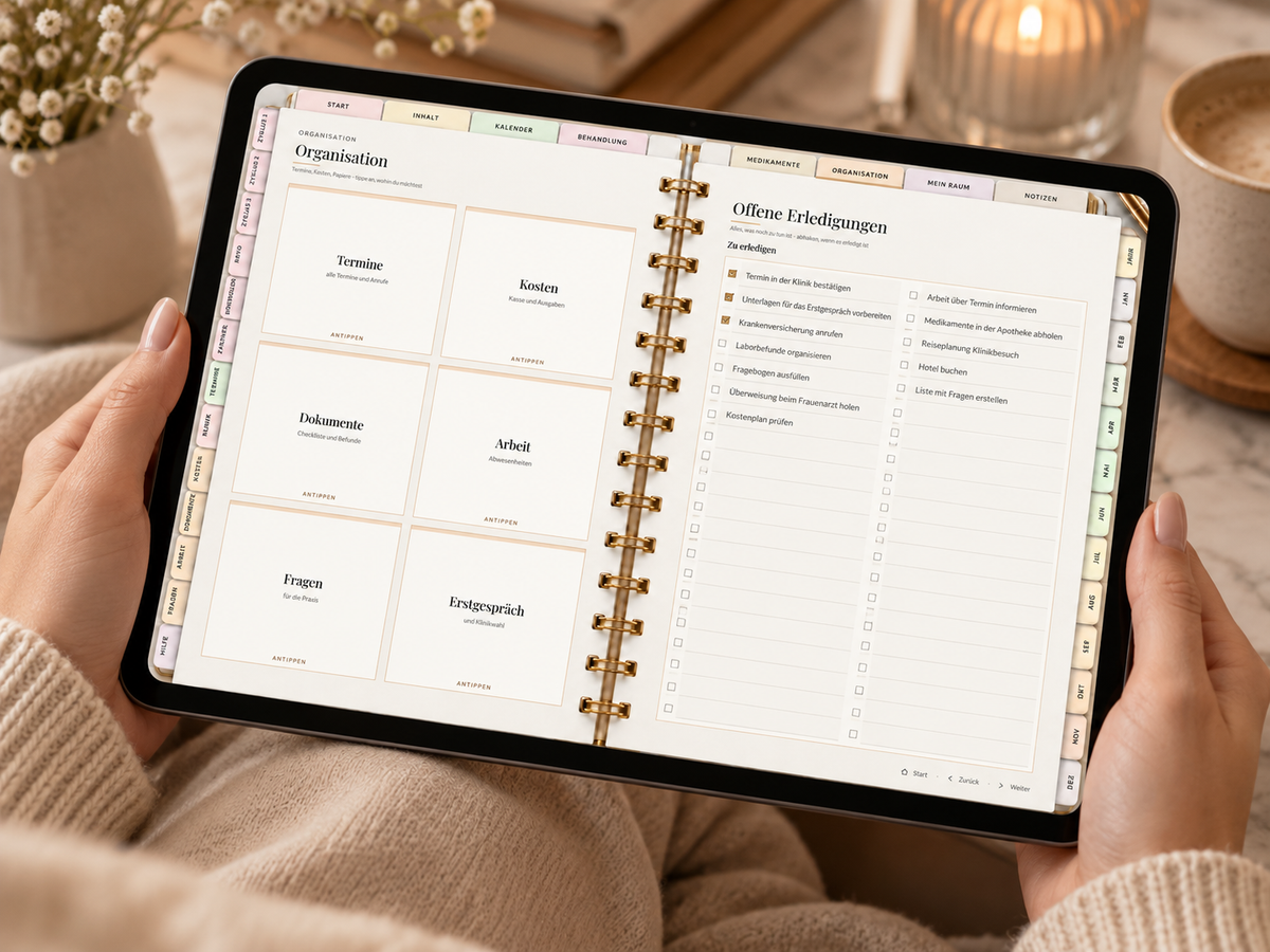 IVF & Zyklus Luxus Edition – Organisation und offene Erledigungen auf dem iPad