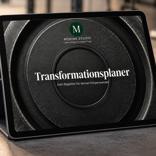 Transformationsplaner von Morina Studio auf einem Tablet