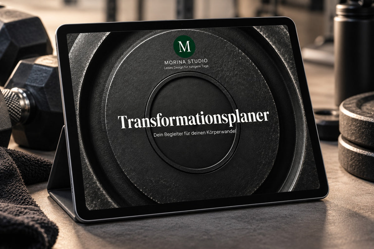 Transformationsplaner von Morina Studio auf einem Tablet